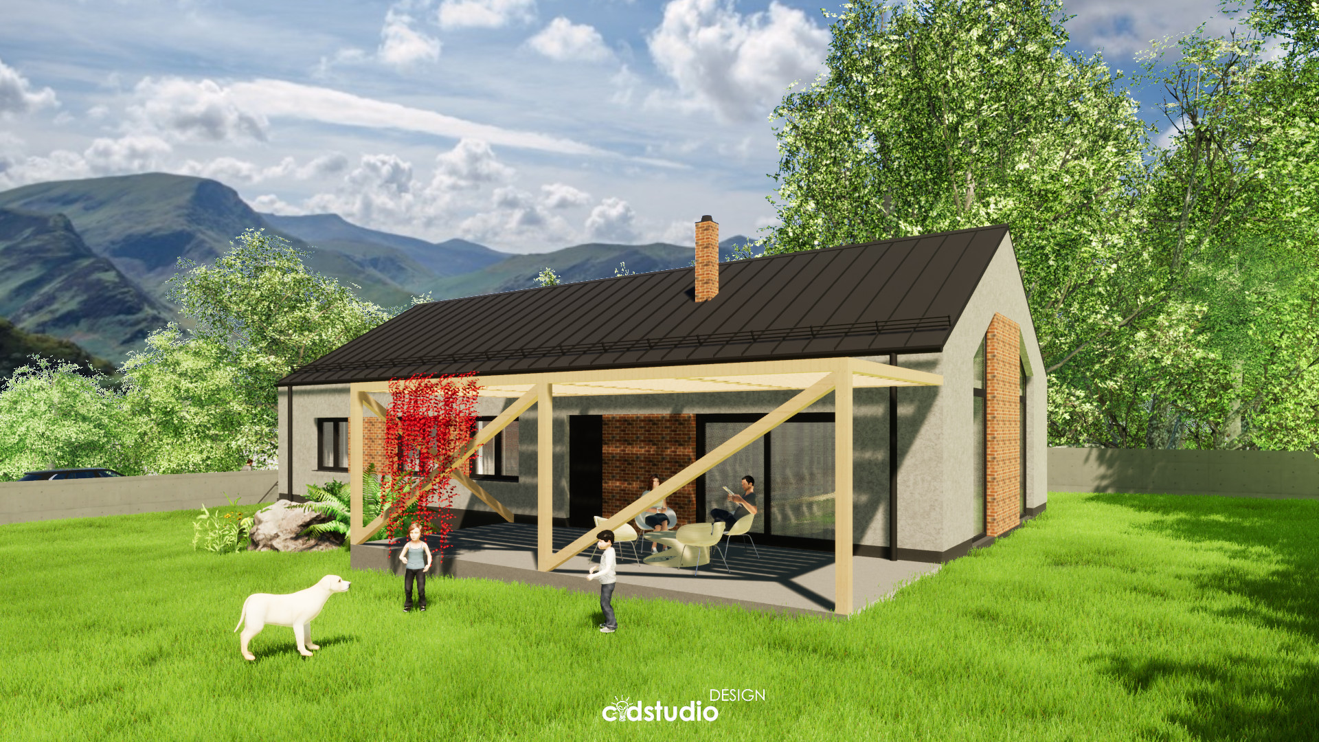 Prešov, Slovensko, projekt, rodinný dom, 3D vizualizácia, vizualizácia, pohľad, pôdorys, základy, strecha,