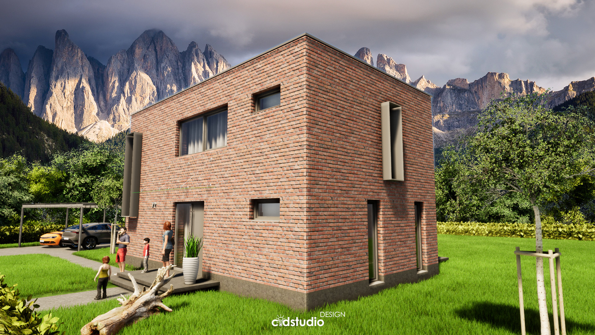 Prešov, Slovensko, projekt, rodinný dom, 3D vizualizácia, vizualizácia, pohľad, pôdorys, základy, strecha,