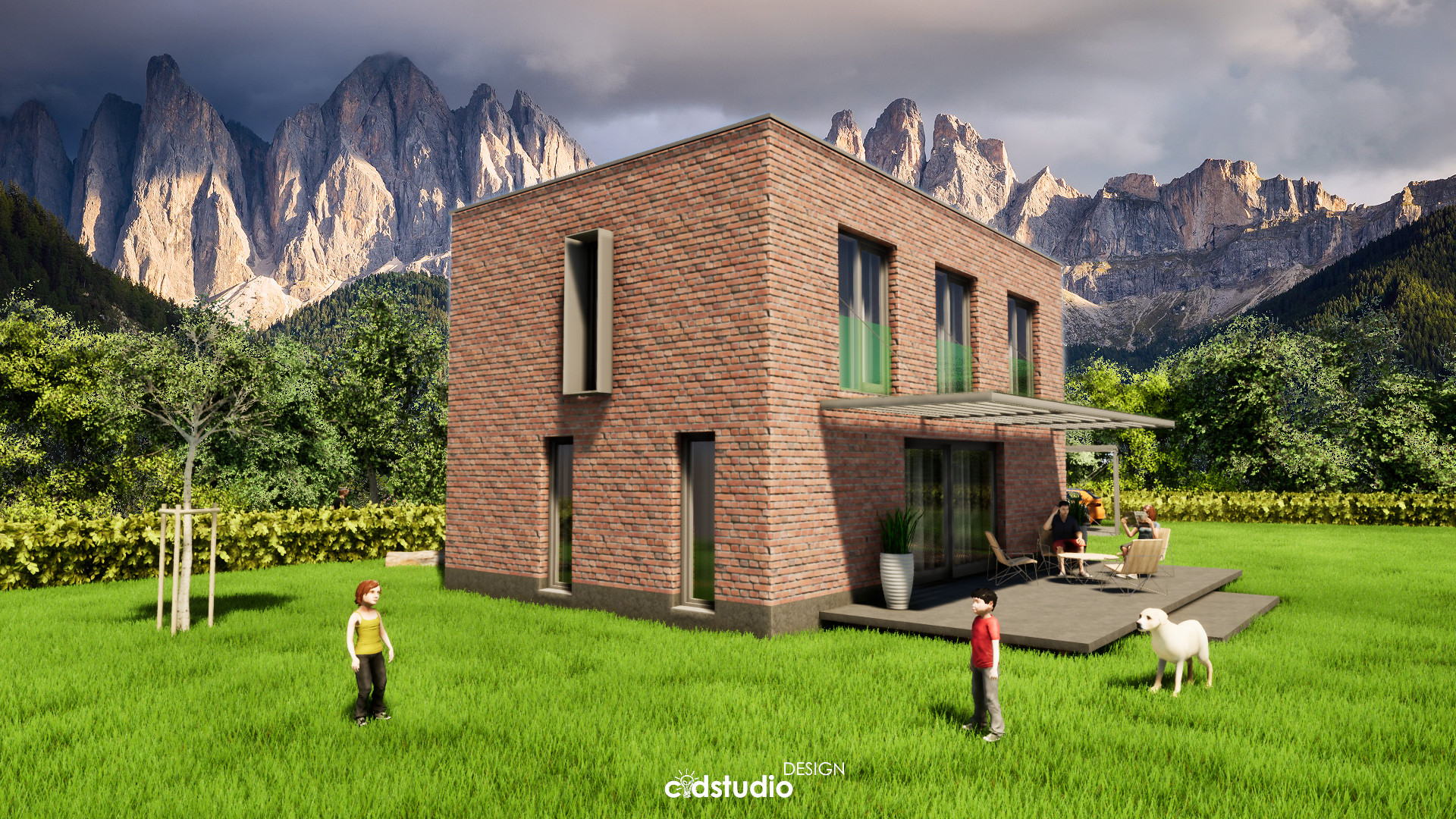 Prešov, Slovensko, projekt, rodinný dom, 3D vizualizácia, vizualizácia, pohľad, pôdorys, základy, strecha,